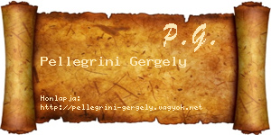 Pellegrini Gergely névjegykártya